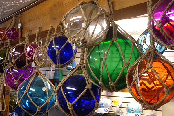 colored glass bouys